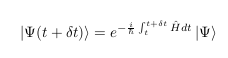 QFT time evolution equation