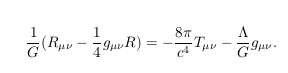 Einstein's field equation
